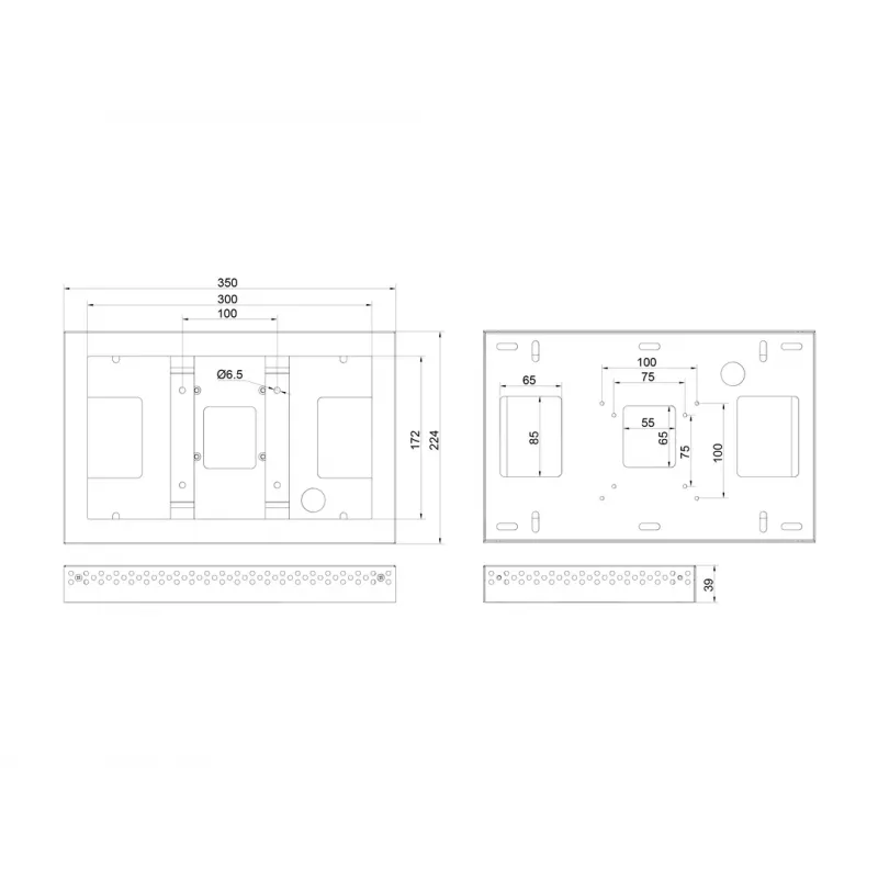 Multibrackets M Pro Series - Gehäuse 13 Zoll QB13R & QB13R-T Schwarz