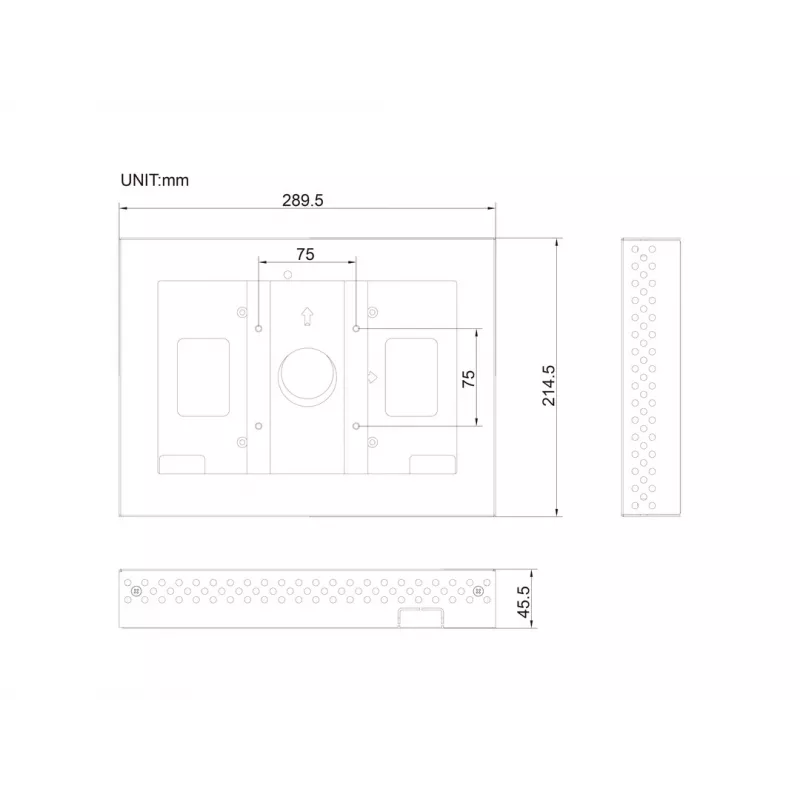 Gehäuse MULTIBRACKETS M Pro Series für ELO 10 Zoll – Stahl, schwarz, 2 kg