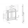 Wandhalterung MULTIBRACKETS M Counterbalanced HD für 37-Zoll–55-Zoll-Fernseher, VESA 200x200–800x400, 23–40 kg, Höhenverstellung 0–400 mm, Schwarz