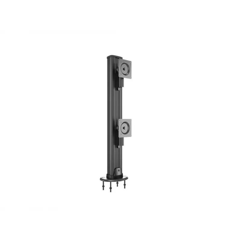 Durchführungsbasis MULTIBRACKETS M Deskmount HD — Aluminiumgehäuse, schwarz, Ø 21 cm, H 40 mm, 500 g