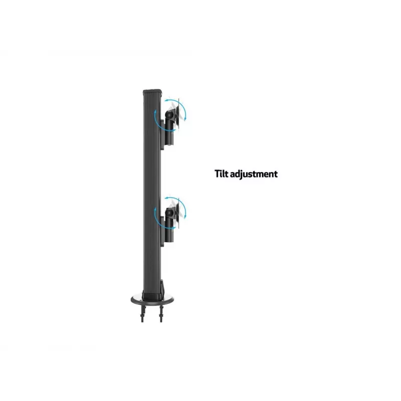 Durchführungsbasis MULTIBRACKETS M Deskmount HD — Aluminiumgehäuse, schwarz, Ø 21 cm, H 40 mm, 500 g