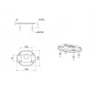 Durchführungsbasis MULTIBRACKETS M Deskmount HD — Aluminiumgehäuse, schwarz, Ø 21 cm, H 40 mm, 500 g