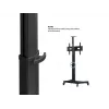 Multibrackets M motorisierter Public Floorstand Einzelsäule 170 HD 60 kg Kapazität 32-75 Zoll