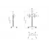 Multibrackets M motorisierter Public Floorstand Einzelsäule 170 HD 60 kg Kapazität 32-75 Zoll