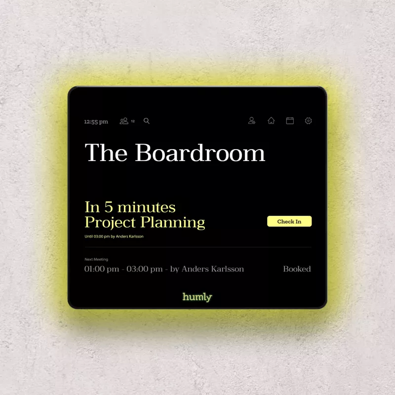 Raumdisplay HUMLY HUM1001 8-Zoll-Touchscreen für Besprechungsraumplanung
