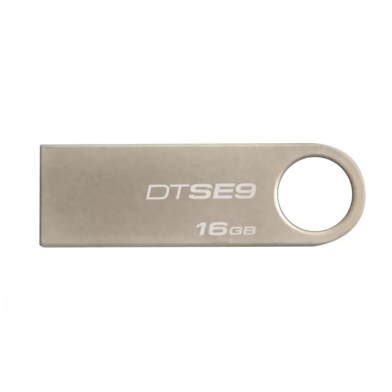 USB-Flash-Laufwerk KINGSTON DataTraveler SE9 16GB — USB Typ-A 2.0, Silber, kappenlos