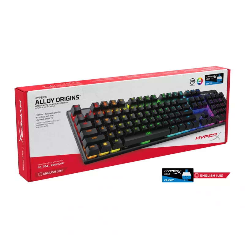 HyperX Alloy Origins Tastatur Gaming USB QWERTY US-Englisch Schwarz