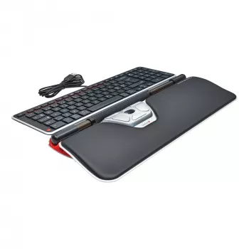 Contour Design RollerMaus Red Plus + Balance Kabelgebunden, Full-Size (100 %), Kabelgebunden, USB, QWERTY, Schwarz, Maus inklusive