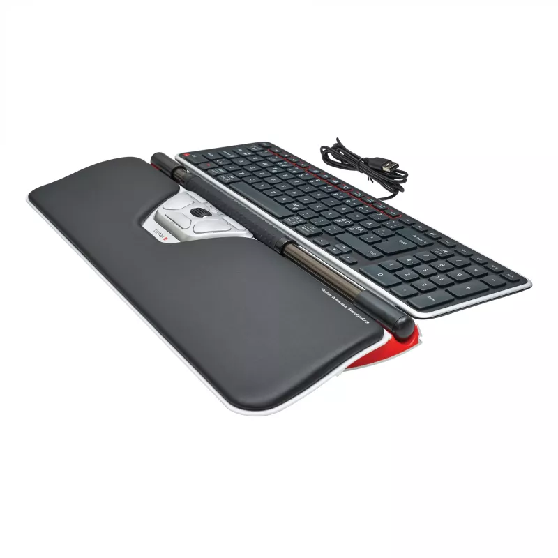Contour Design RollerMaus Red Plus + Balance Kabelgebunden, Full-Size (100 %), Kabelgebunden, USB, QWERTY, Schwarz, Maus inklusive