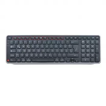 Contour Design Balance Tastatur DE, kabellos, Full-Size (100 %), Kabellos, RF Wireless + USB, Scheren-Tastenschalter, QWERTZ, Schwarz
