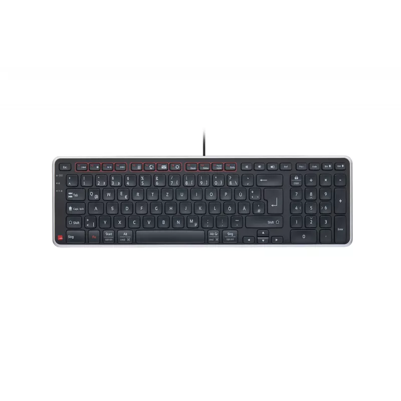 Contour Design Balance Tastatur DE, kabelgebunden, Full-Size (100%), kabellos, RF Wireless + USB, QWERTZ, Schwarz