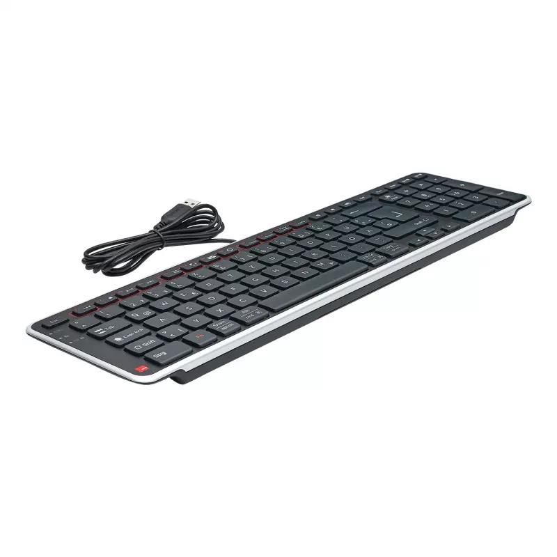 Contour Design Balance Tastatur DE, kabelgebunden, Full-Size (100%), kabellos, RF Wireless + USB, QWERTZ, Schwarz