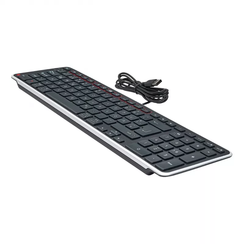 Contour Design Balance Tastatur DE, kabelgebunden, Full-Size (100%), kabellos, RF Wireless + USB, QWERTZ, Schwarz