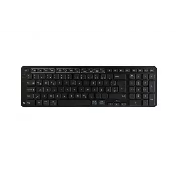 Contour Design Balance Tastatur BK Wireless-DE Version, Full-size (100%), Kabelgebunden & Kabellos, RF Wireless + USB, QWERTZ, Schwarz