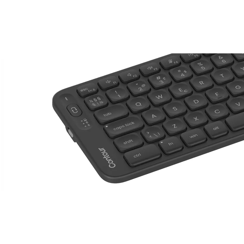 Tastatur Contour Balance Mid-Size Wireless — Contour; Pan-Nordic-Layout, RF Wireless + Bluetooth, 106 Tasten, Scherenschalter, Schwarz