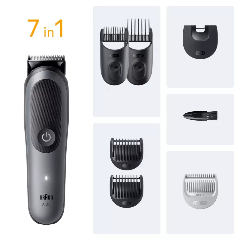 Braun AIO5520 Haarschneider/Trimmer Schwarz, Grau 14 Lithium-Ionen (Li-Ion)