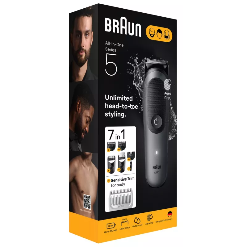 Braun AIO5520 Haarschneider/Trimmer Schwarz, Grau 14 Lithium-Ionen (Li-Ion)