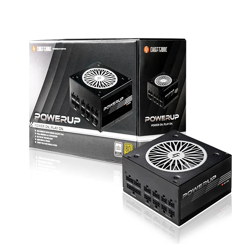 Chieftec PowerUp GPX-850FC Netzteil 850 W 20+4 pin ATX ATX Schwarz