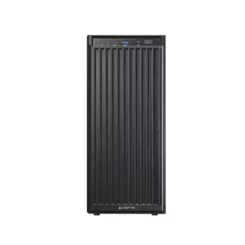 Computergehäuse CHIEFTEC BW-01B-OP Midi Tower ATX/ITX, unterstützt 6×3,5 Zoll + 4×2,5 Zoll, 2×5,25 Zoll, hinten 1×120 mm, SGCC, schwarz, 200×510×465 mm