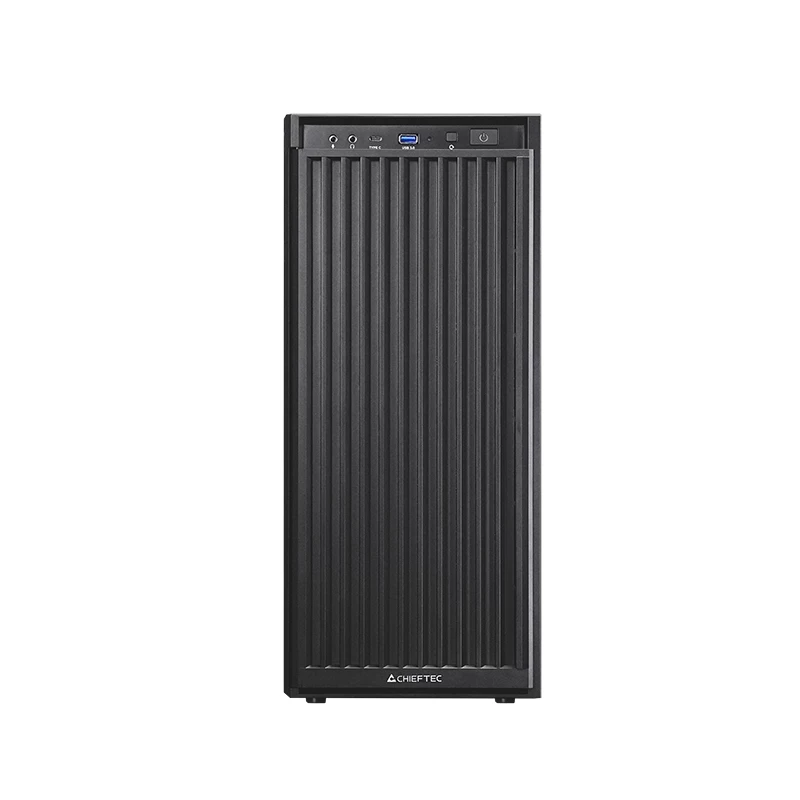 Computergehäuse CHIEFTEC BW-01B-OP Midi Tower ATX/ITX, unterstützt 6×3,5 Zoll + 4×2,5 Zoll, 2×5,25 Zoll, hinten 1×120 mm, SGCC, schwarz, 200×510×465 mm