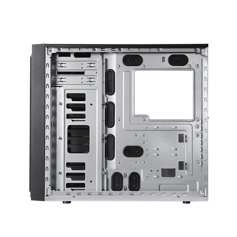 Computergehäuse CHIEFTEC BW-01B-OP Midi Tower ATX/ITX, unterstützt 6×3,5 Zoll + 4×2,5 Zoll, 2×5,25 Zoll, hinten 1×120 mm, SGCC, schwarz, 200×510×465 mm