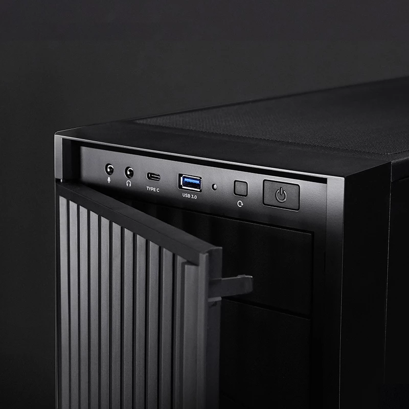 Computergehäuse CHIEFTEC BW-01B-OP Midi Tower ATX/ITX, unterstützt 6×3,5 Zoll + 4×2,5 Zoll, 2×5,25 Zoll, hinten 1×120 mm, SGCC, schwarz, 200×510×465 mm