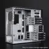 Computergehäuse CHIEFTEC BW-01B-OP Midi Tower ATX/ITX, unterstützt 6×3,5 Zoll + 4×2,5 Zoll, 2×5,25 Zoll, hinten 1×120 mm, SGCC, schwarz, 200×510×465 mm