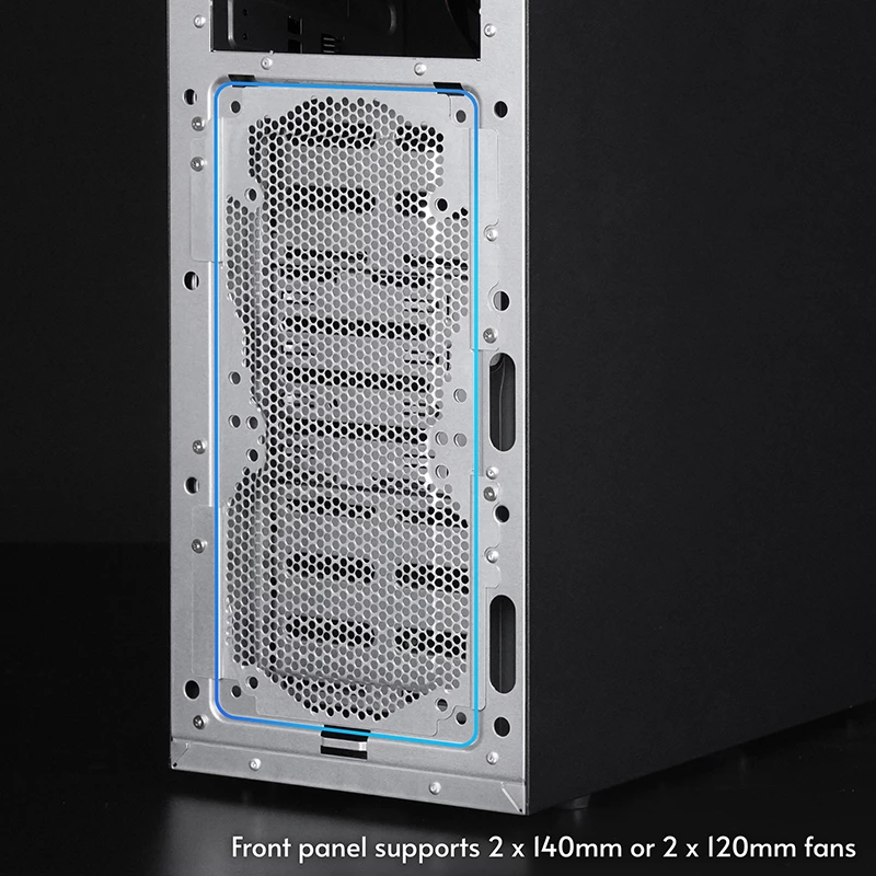 Computergehäuse CHIEFTEC BW-01B-OP Midi Tower ATX/ITX, unterstützt 6×3,5 Zoll + 4×2,5 Zoll, 2×5,25 Zoll, hinten 1×120 mm, SGCC, schwarz, 200×510×465 mm