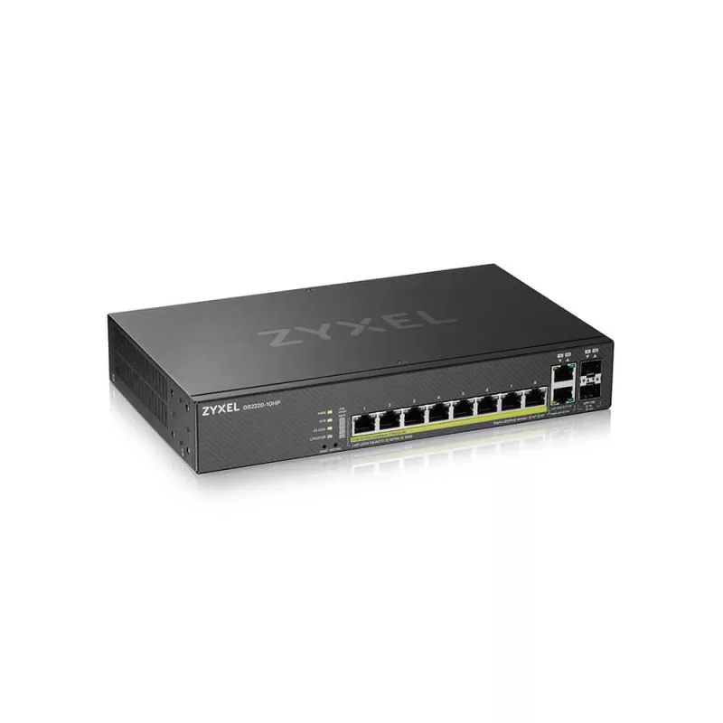 Zyxel GS2220-10HP-EU0101F Netzwerk-Switch Managed L2 Gigabit Ethernet (10/100/1000) Power over Ethernet (PoE) Schwarz