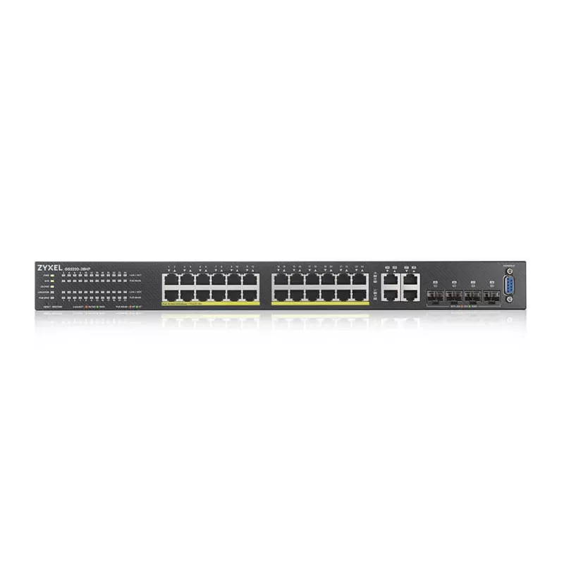 Zyxel GS2220-28HP-EU0101F Netzwerk-Switch Managebar L2 Gigabit Ethernet (10/100/1000) Power over Ethernet (PoE) Schwarz