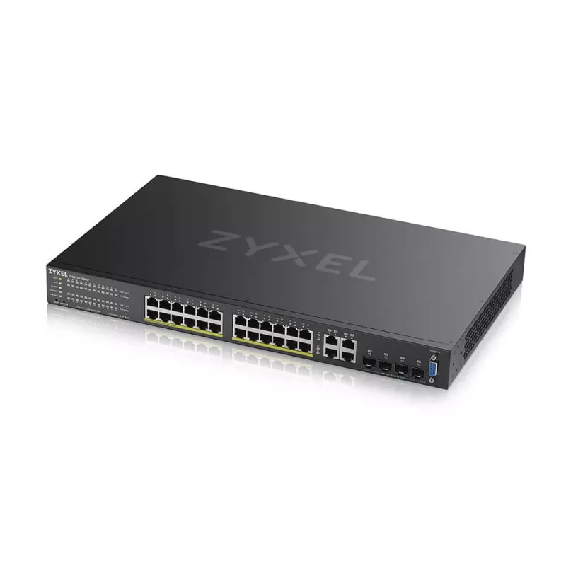 Zyxel GS2220-28HP-EU0101F Netzwerk-Switch Managebar L2 Gigabit Ethernet (10/100/1000) Power over Ethernet (PoE) Schwarz