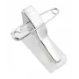 Peach Combo-Clip mit Nadel und selbstklebendem Pad, Silber, Weiß, 100 Stk.