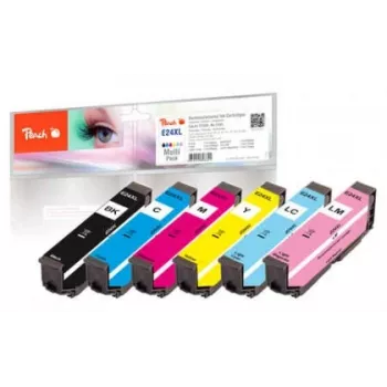 Peach PI200-293 Tintenpatrone 6 Stk. Kompatibel Schwarz, Cyan, Hell-Cyan, Hell-Magenta, Magenta, Gelb