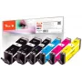 Peach PI100-188 Tintenpatrone 6 Stück Kompatibel Hohe (XL) Reichweite Schwarz, Cyan, Magenta, Fotoschwarz, Gelb