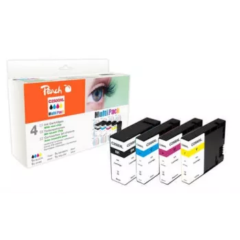 Peach 0F319585 Tintenpatrone 4 Stück Schwarz, Cyan, Magenta, Gelb