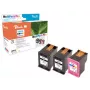 Peach 0F319640 Tintenpatrone 3 Stk. Schwarz, Cyan, Magenta, Gelb