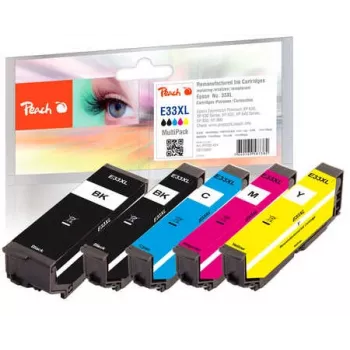 Peach 319803 Tintenpatrone 5 Stk. Original Hohe (XL) Reichweite Schwarz, Cyan, Magenta, Gelb