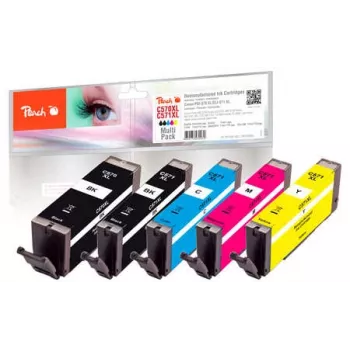 Peach Multi Packung, kompatibel mit Canon PGI-570XL, CLI-571XL