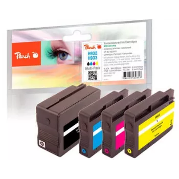Peach 0F319883 Tintenpatrone 4 Stück Schwarz, Blau, Magenta, Gelb