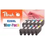 Peach 0F319987 Tintenpatrone 10 Stk. Schwarz, Cyan, Magenta, Gelb