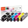 Peach 320523 Tintenpatrone 6 Stück Kompatibel Hohe (XL) Reichweite Schwarz, Cyan, Grau, Magenta, Gelb