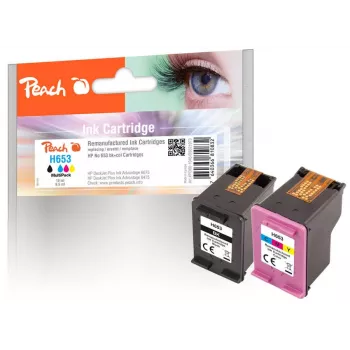 Peach PI300-1045 Tintenpatrone 2 Stk. kompatibel Schwarz, Cyan, Magenta, Gelb