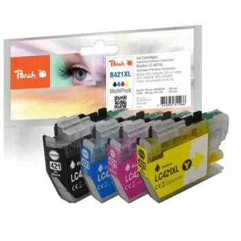 Peach PI500-377 Tintenpatrone 4 Stück Original High (XL) Yield Schwarz, Cyan, Magenta, Gelb