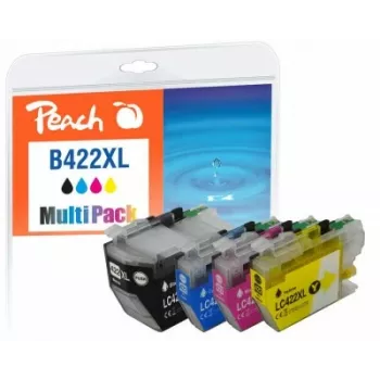 Peach PI500-383 Tintenpatrone 4 Stk. Kompatibel High (XL) Yield Schwarz, Cyan, Magenta, Gelb