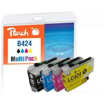 Peach PI500-389 Tintenpatrone 4 Stk. Original Standardertrag Schwarz, Cyan, Magenta, Gelb