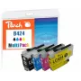 Peach PI500-389 Tintenpatrone 4 Stk. Original Standardertrag Schwarz, Cyan, Magenta, Gelb