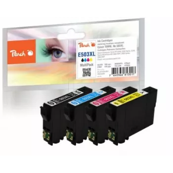 Peach PI200-994 Tintenpatrone 4 Stk. Kompatibel Hoch (XL) Kapazität Schwarz, Cyan, Magenta, Gelb