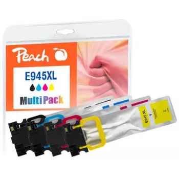 Peach PI200-796 Tintenpatronen 4 Stück Kompatibel Hohe (XL) Reichweite Schwarz, Cyan, Magenta, Gelb