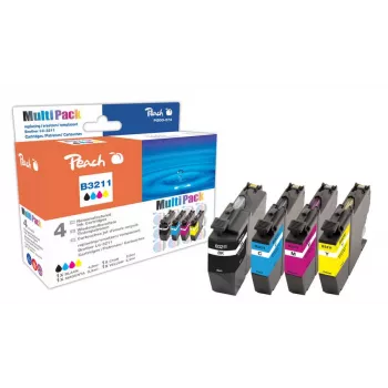 Peach PI500-273 Tintenpatrone 4 Stk. Kompatibel Schwarz, Cyan, Magenta, Gelb
