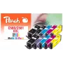 Peach PI100-437 Tintenpatrone 10 Stk. Kompatibel Extra (Super) hohe Reichweite Schwarz, Cyan, Magenta, Fotoblau, Gelb